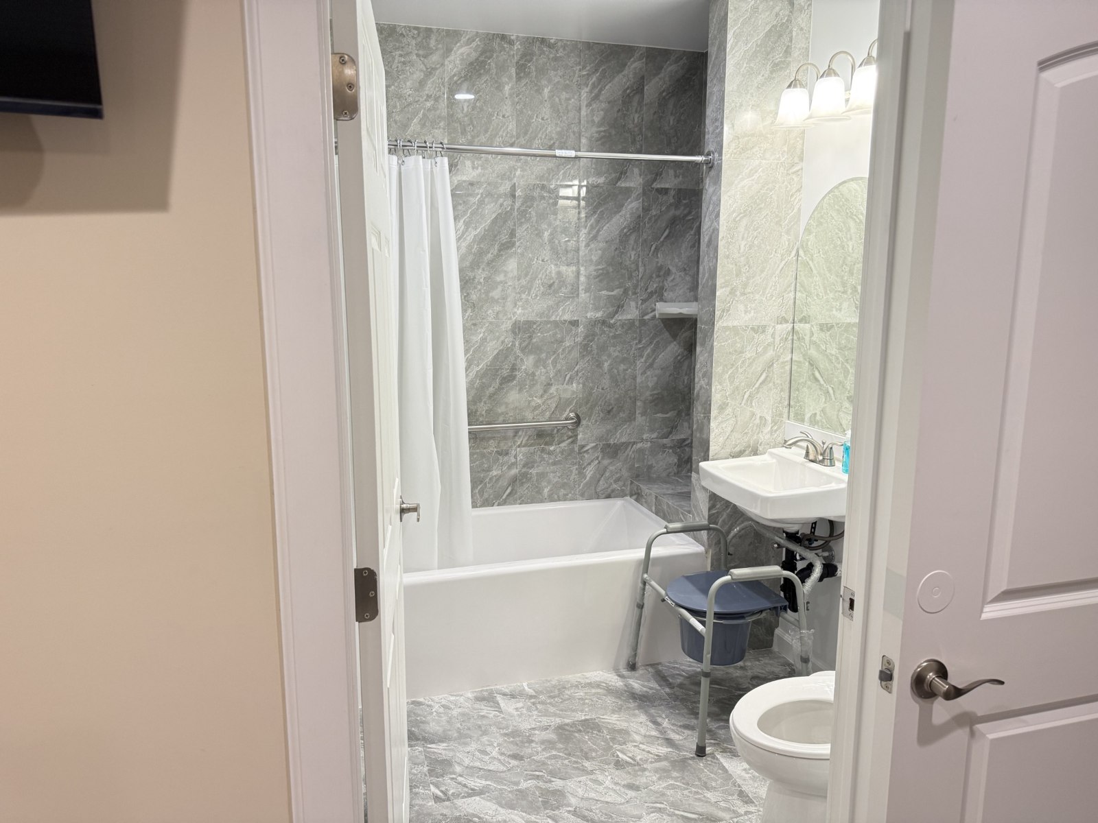 View into a resident bathroom